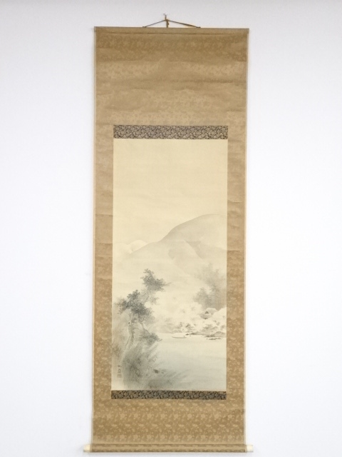 JAPANESE HANGING SCROLL / HAND PAINTED / SCENERY